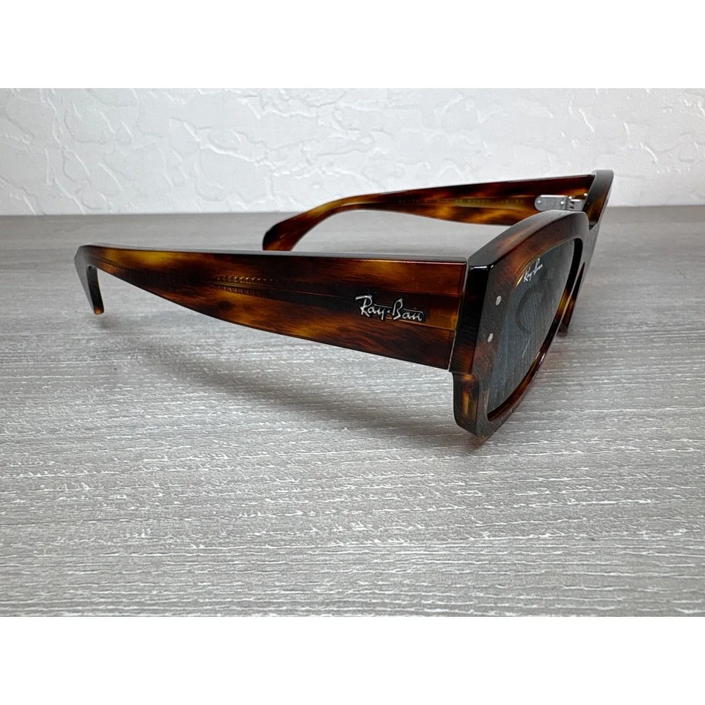 Ray-Ban Jorge Sunglasses RB7681SF Striped Havana Tortoise Blue‎ Lens Japan 52mm